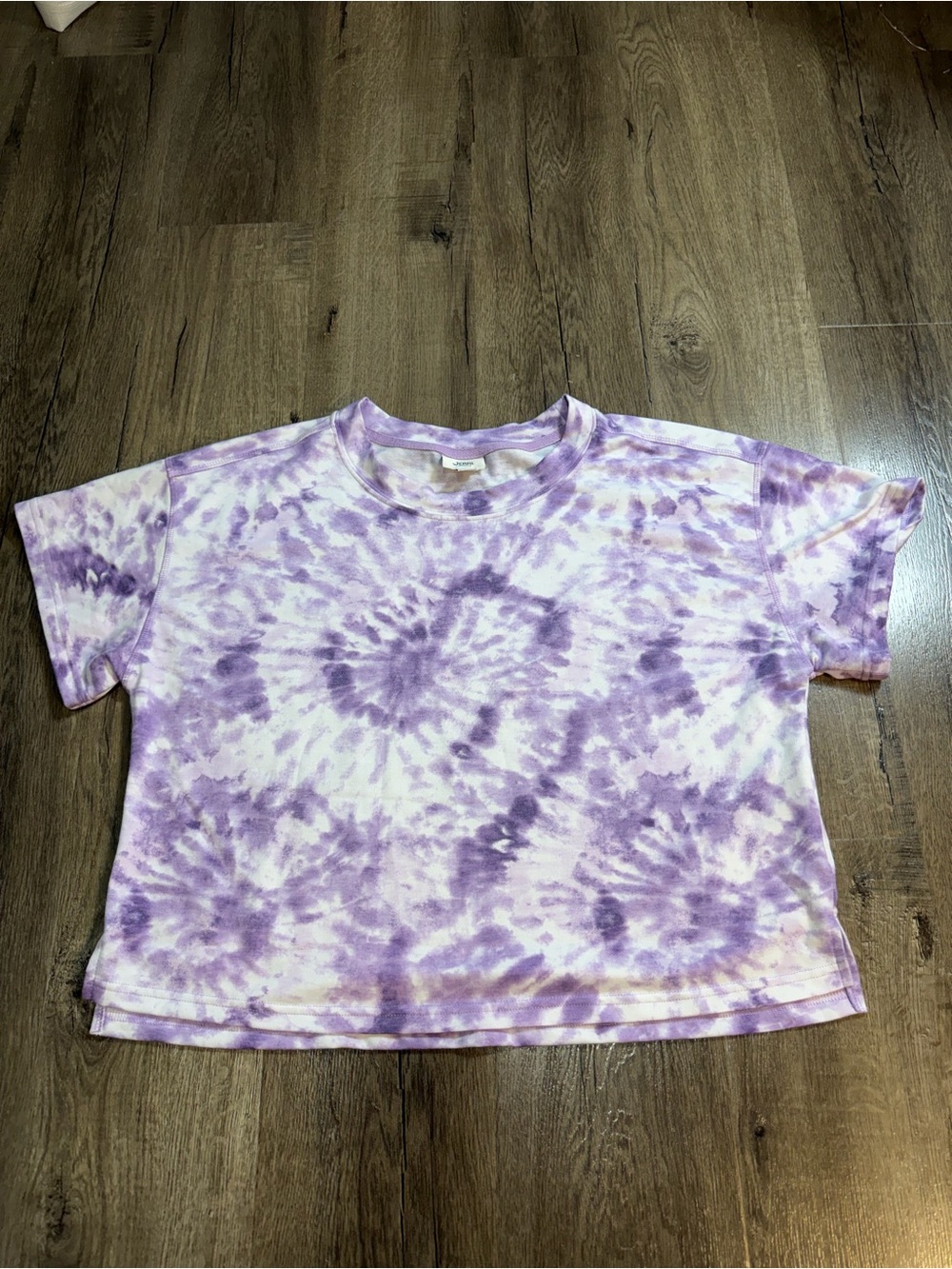 Jenni Lavender Tie-Dye Cropped Tee